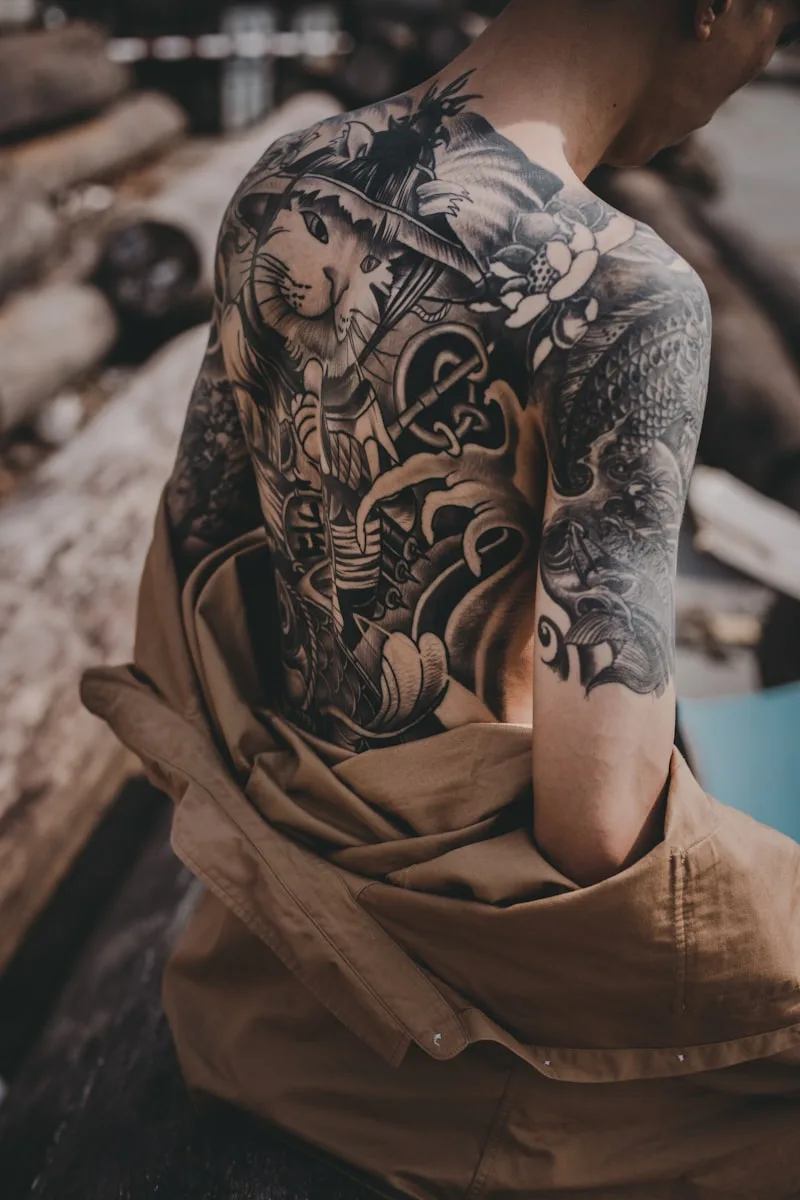 Japonský back piece — irezumi